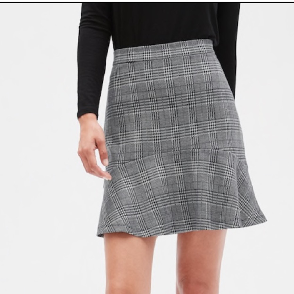 Banana Republic Glen Plaid Knit Skirt